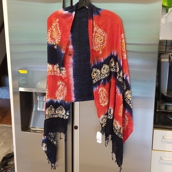 💕LF RAJ IMPORTS💕 Morrocan Tie-Dye Pattern Scarf - Picture 2 of 8